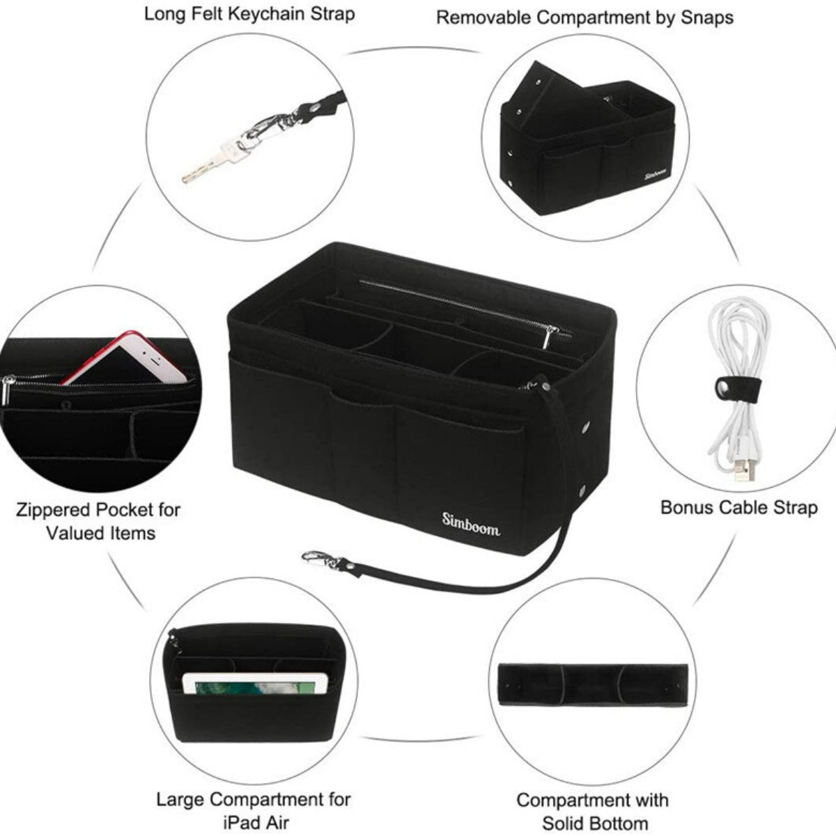Structured Mornings Purse Organizer Insert- Executive Efficiency Edition